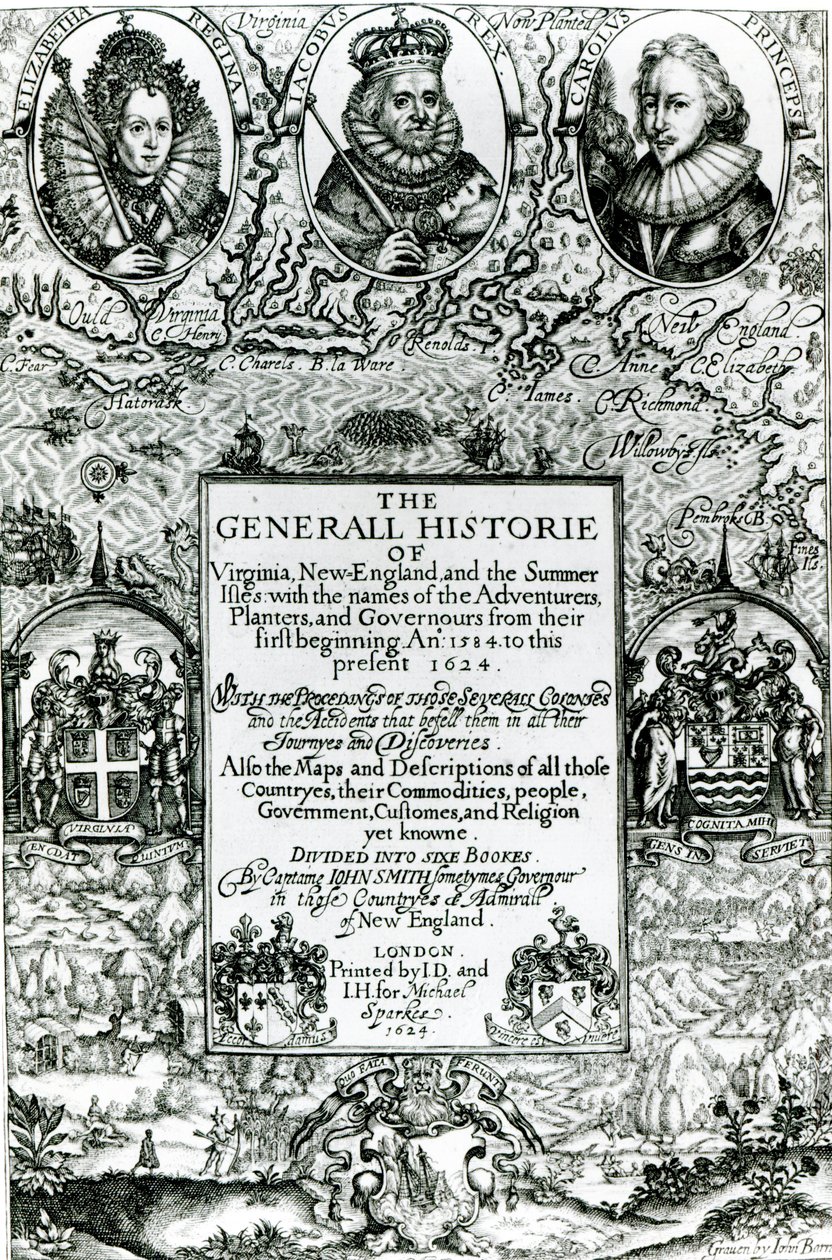 Virginia, New England és a nyári szigetek általános története, 1624 alkotó: English School