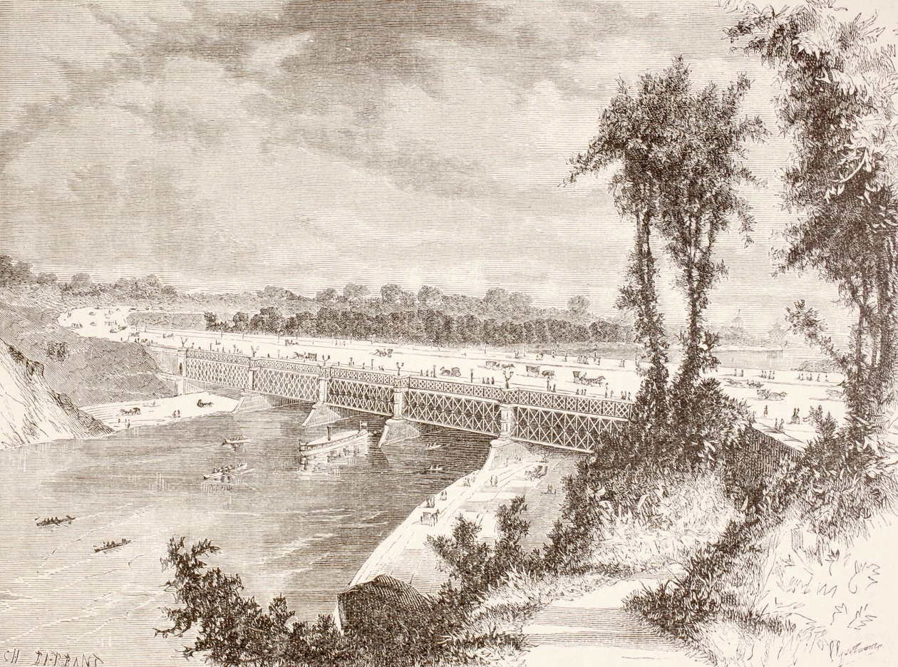 A Girard Point híd (litho) alkotó: English School