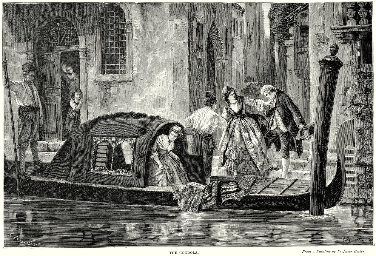 A Gondola (metszet) alkotó: English School
