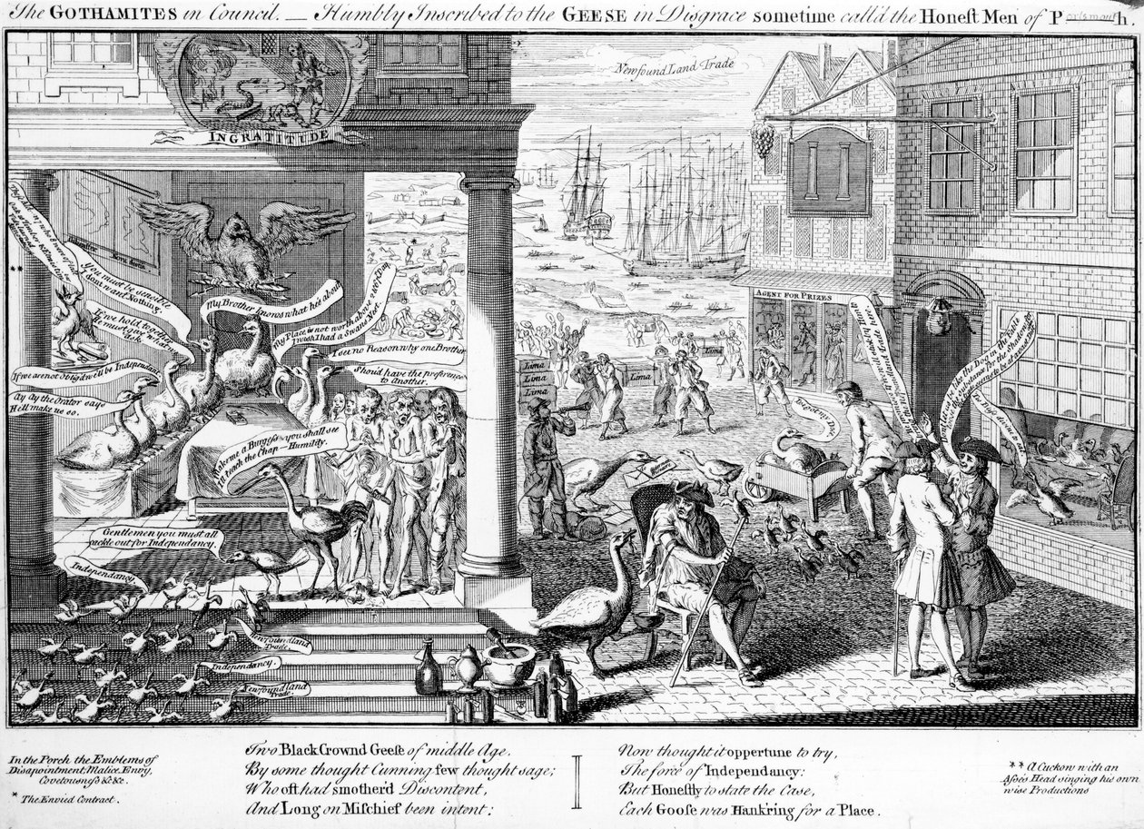 A góthámiak a tanácsban, 1761 alkotó: English School