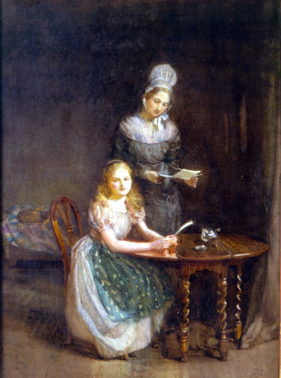 The Governess, 1860 körül (wc papíron) alkotó: English School