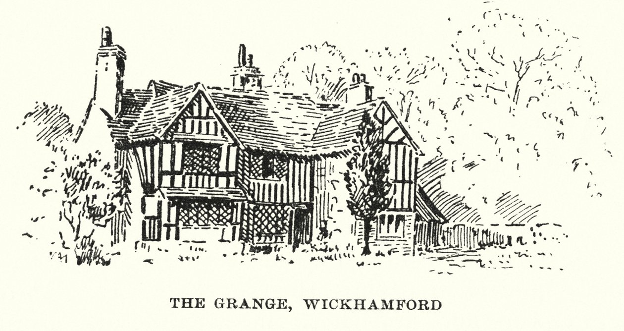 The Grange, Wickhamford (litográfia) alkotó: English School