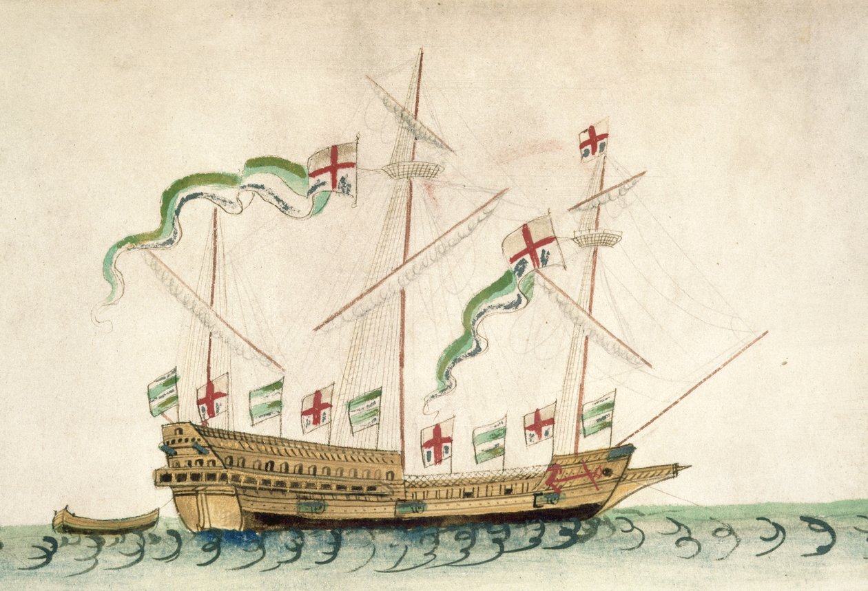 "The Graye Hounde", a "The Anthony Roll"-ból alkotó: English School