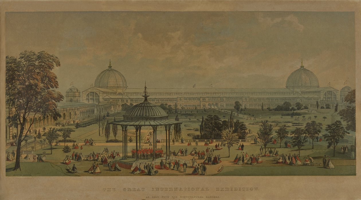 A Nagy Nemzetközi Kiállítás a Kertészetből nézve, 1851 alkotó: English School