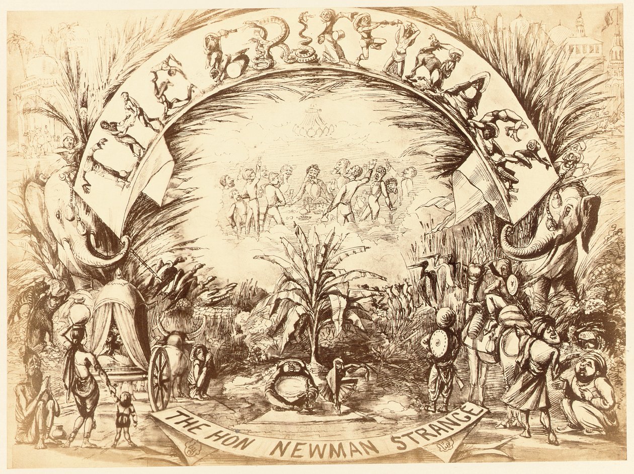 A Griffinage, a Hon. Newman Strange, oldal a The Delhi Sketchbookból, 1850-54 alkotó: English School