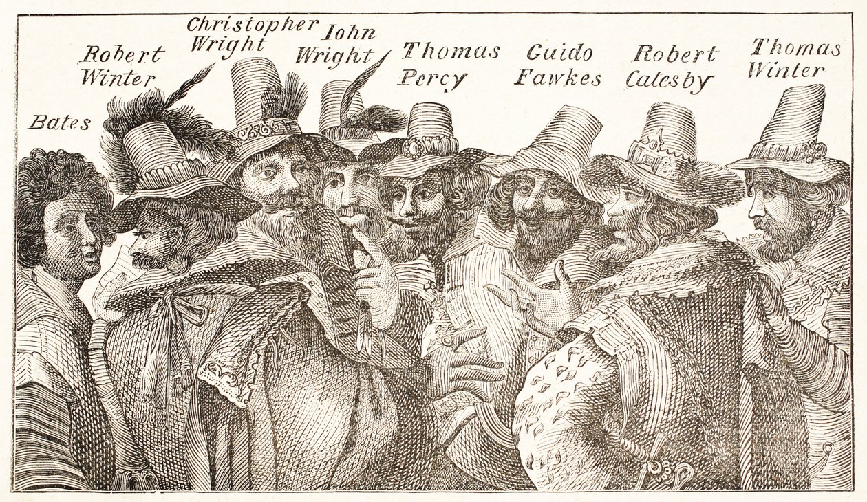 A puskaporos összeesküvők, egy 1606-os metszet után alkotó: English School