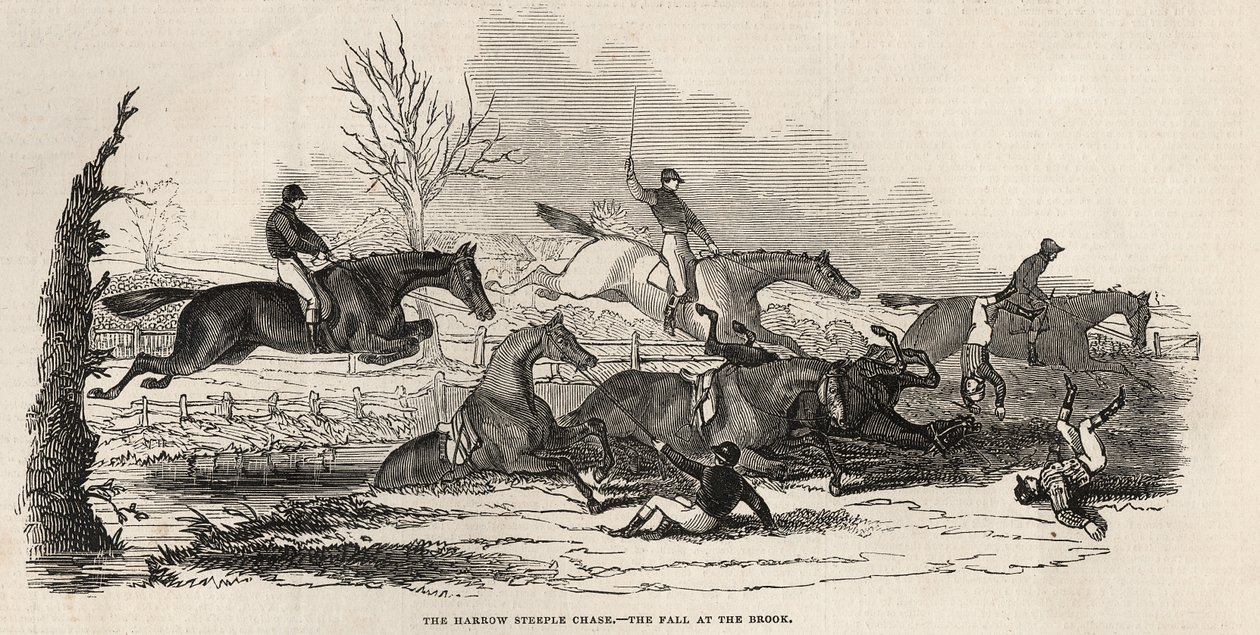 The Harrow Steeple Chase: The Fall at the Brook, a 