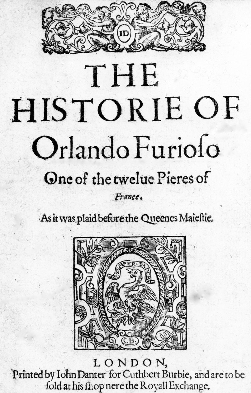 Orlando Furioso története, Ludovico Ariosto, 1594 alkotó: English School