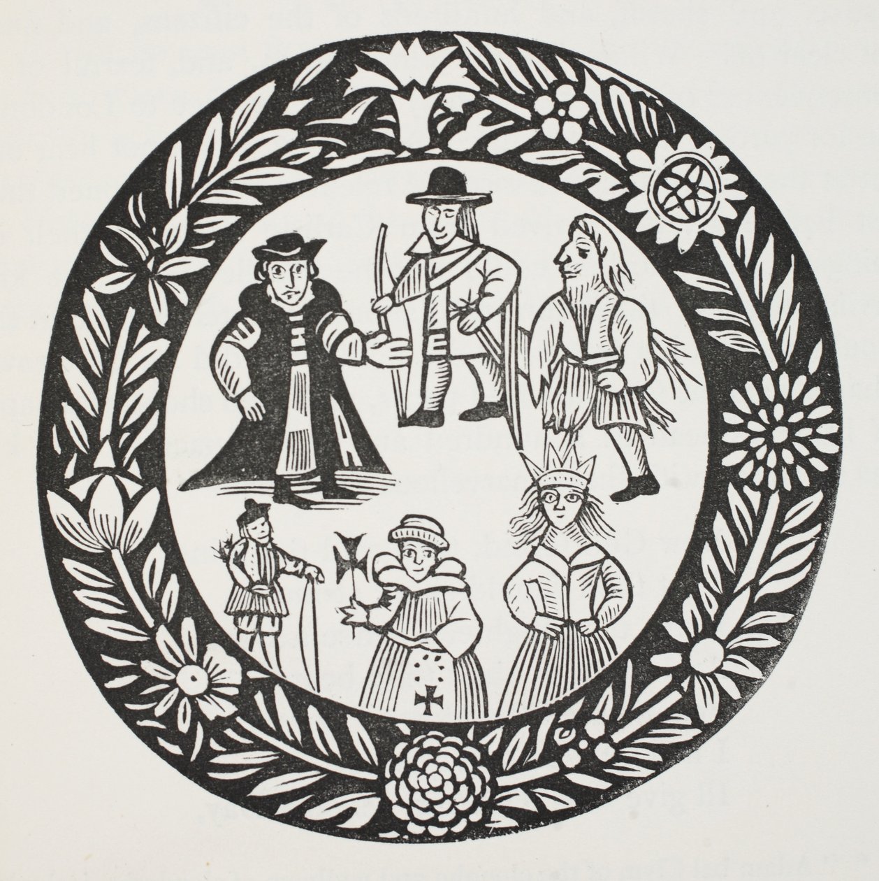 Adam Bell története, a Clough Clim és William of Cloudeslie, illusztráció a Chap-books of the Eightenth Century-ből, John Ashton, pub. 1882 alkotó: English School