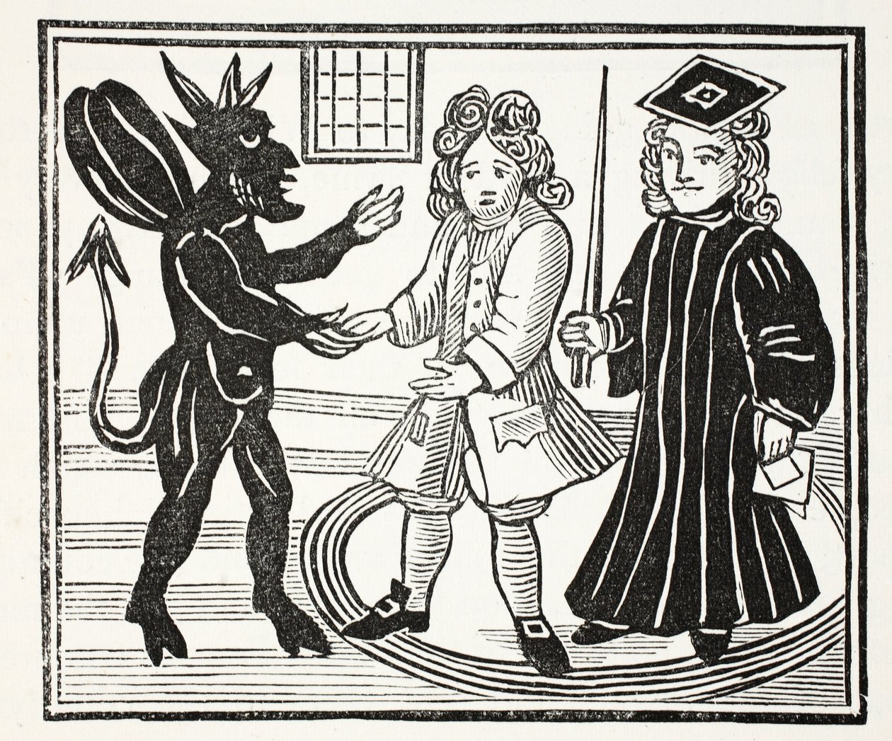 Dr. John Faustus története, illusztráció John Ashton 18. századi fejezetkönyveiből, pub. 1882 alkotó: English School