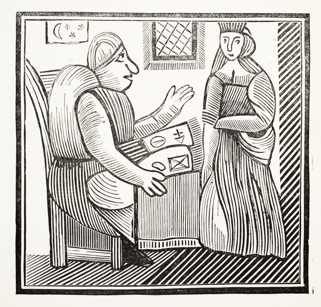 The History of Mother Bunch of the West, illusztráció a Chap-books of the Eightenth Century, John Ashton, pub. 1882 alkotó: English School