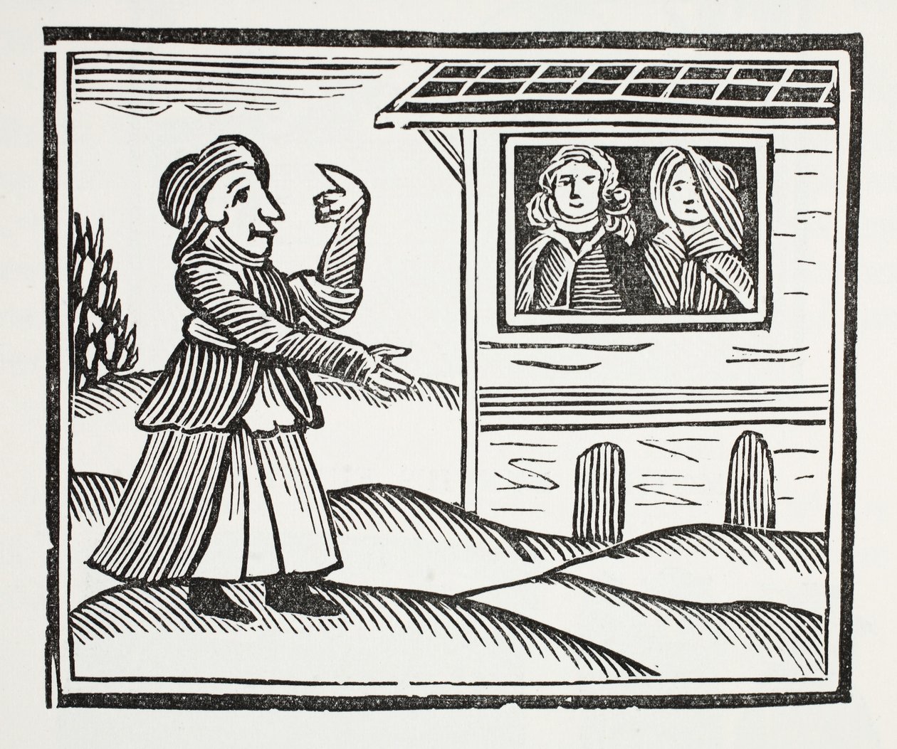 The History of Mother Shipton, illusztráció a Chap-books of the Eightenth Century, John Ashton, pub. 1882 alkotó: English School