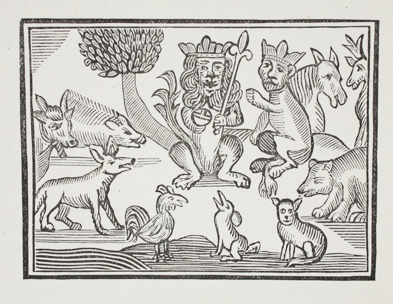 The History of Reynard the Fox, illusztráció a Chap-books of the Eighteenth Century, John Ashton, pub. 1882 alkotó: English School