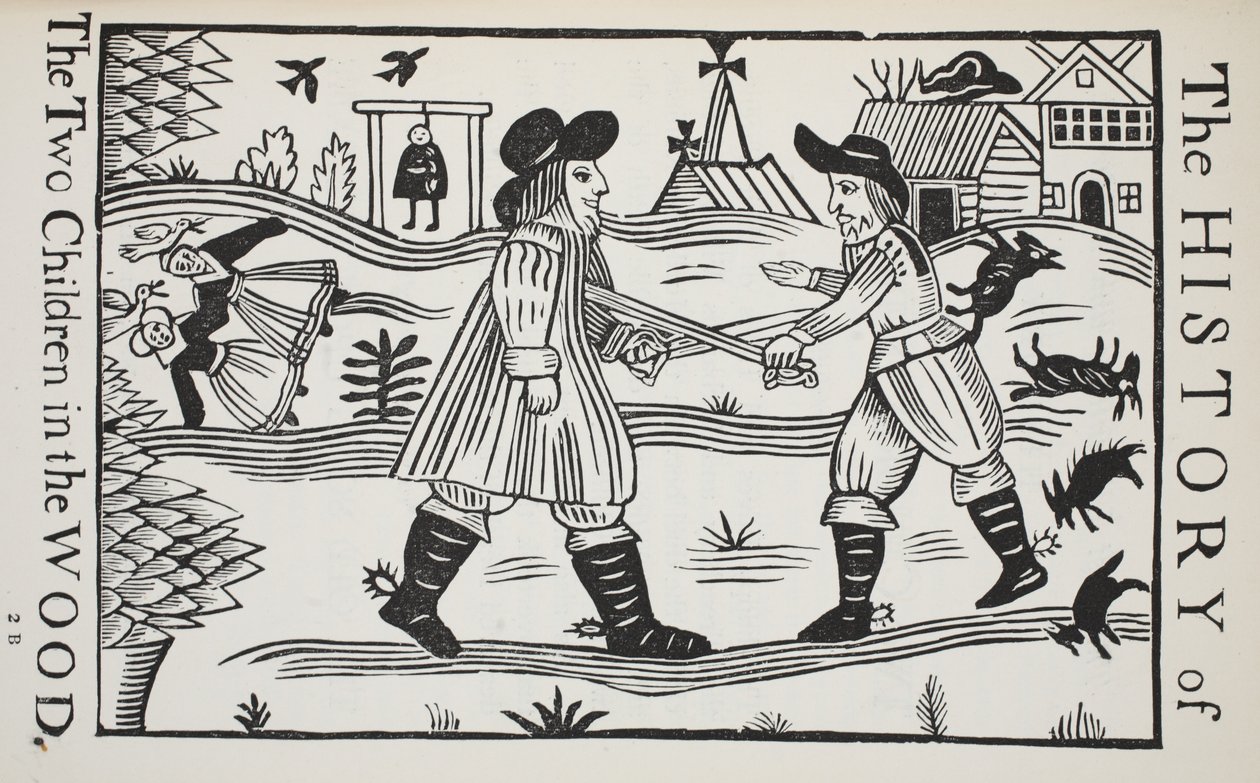 The History of the Two Children in the Wood, illusztráció a Chap-books of the Eightenth Century, John Ashton, pub. 1882 alkotó: English School