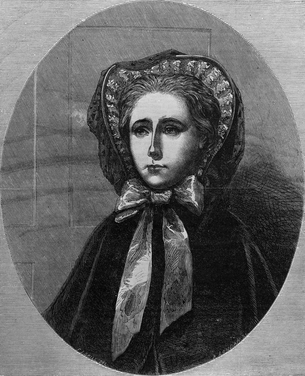 A Hon. Mrs. Yelverton, 1861 (újságpapír) alkotó: English School