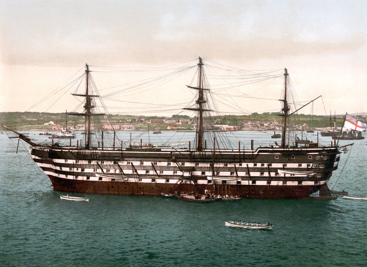 The Impregnable, Plymouth (kézzel színezett fotó) alkotó: English School