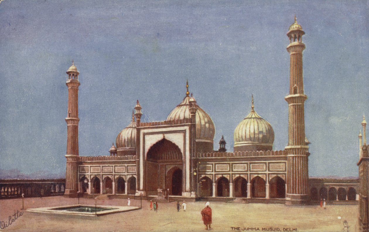 A Dzsumma Muszid, Delhi (színes litográfia) alkotó: English School
