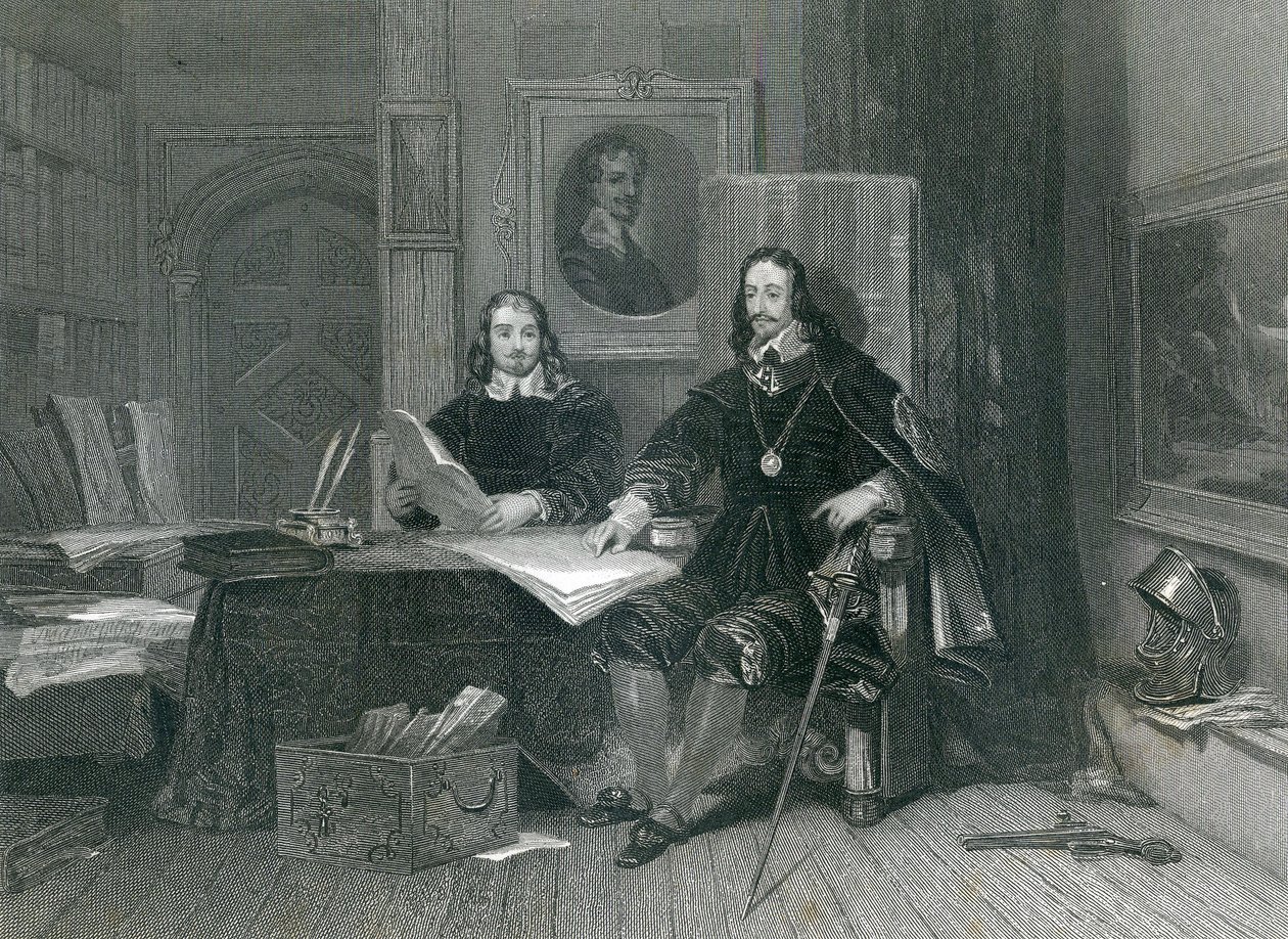 A király és Hyde Oxfordban, J. T Willmore, 1844 alkotó: English School