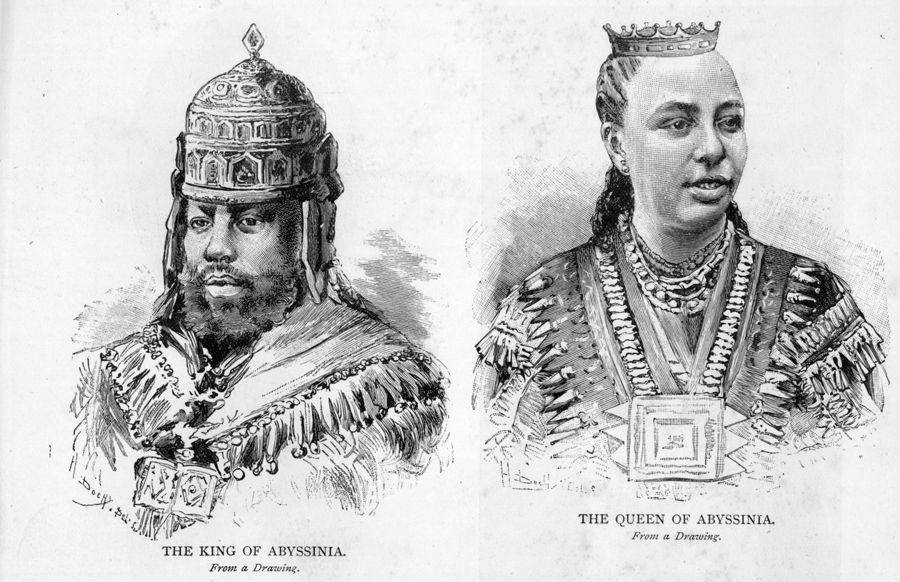 Abesszínia királya és királynője, 1893 alkotó: English School