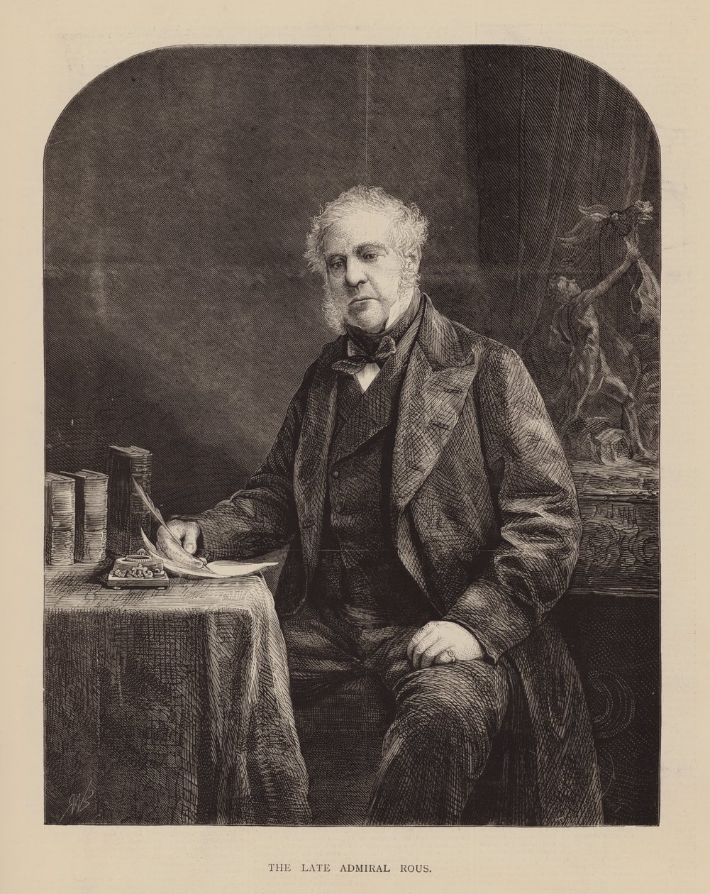 A néhai Rous admirális (metszet) alkotó: English School