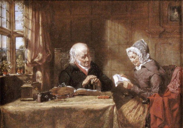 A levél, avagy hír a messziről, 1860 körül (olaj, vászon) alkotó: English School