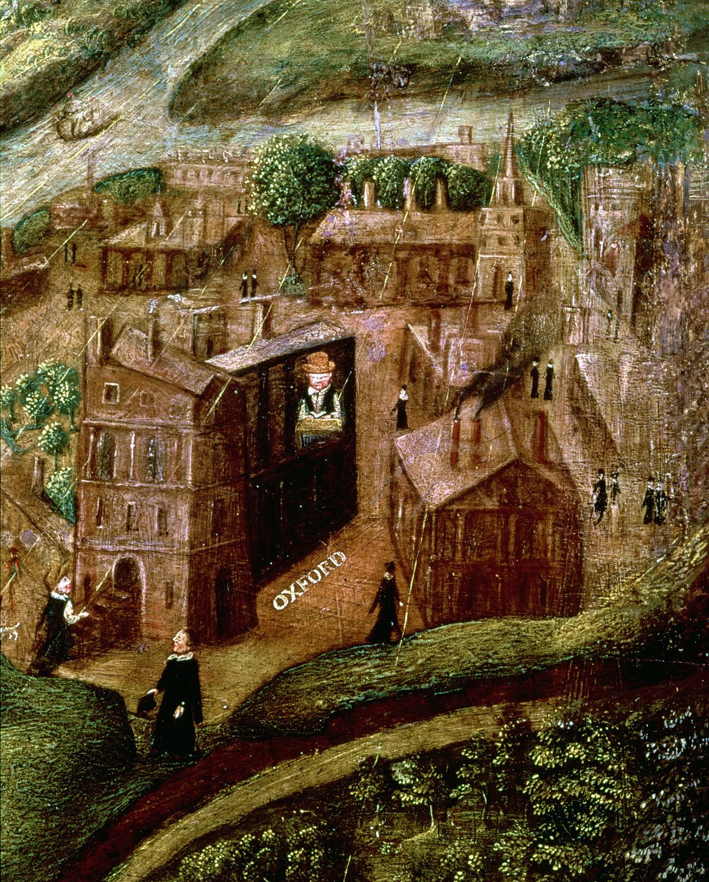 Sir Henry Unton (1557-96) élete és halála, az oxfordi Oriel College-ban folytatott tanulmányok részlete, 1574, 1596 körül (lásd: 106910) alkotó: English School