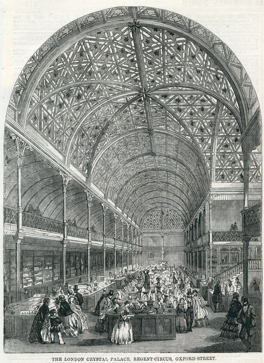 A London Crystal Palace, Regent Circus, Oxford Street, 1858 alkotó: English School