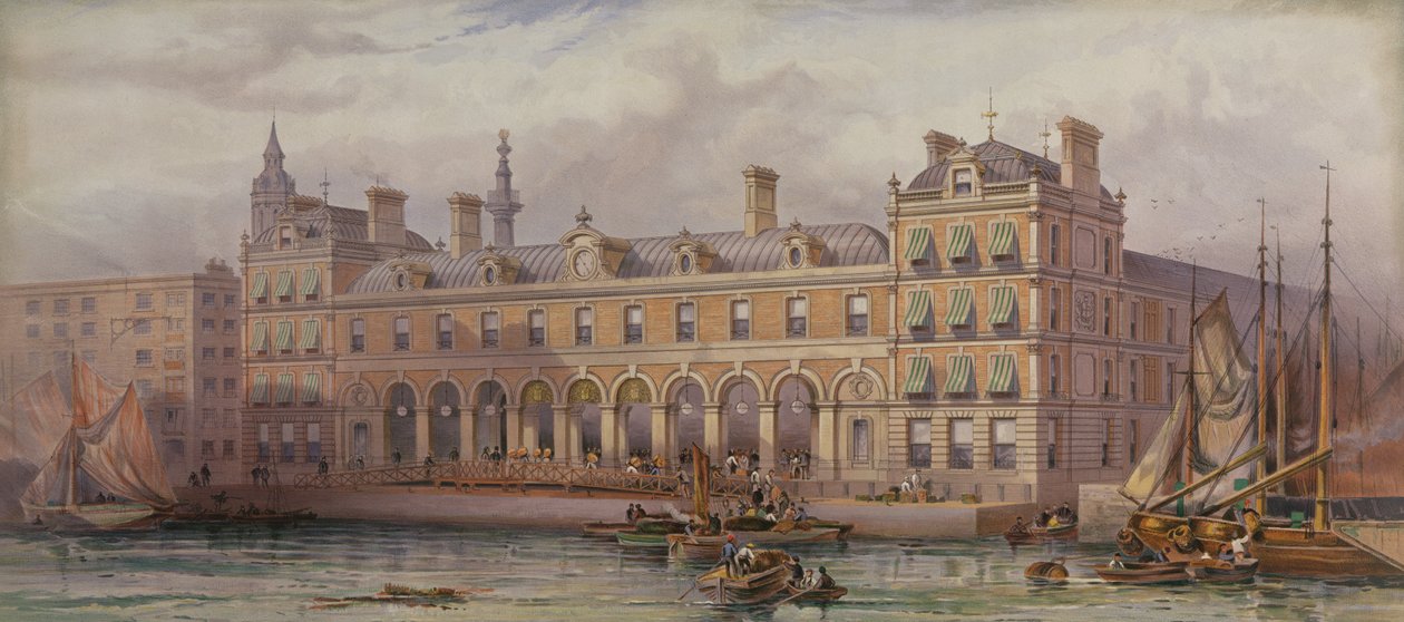 A londoni halpiac a Billingsgate-ben, 1877. július 20 alkotó: English School