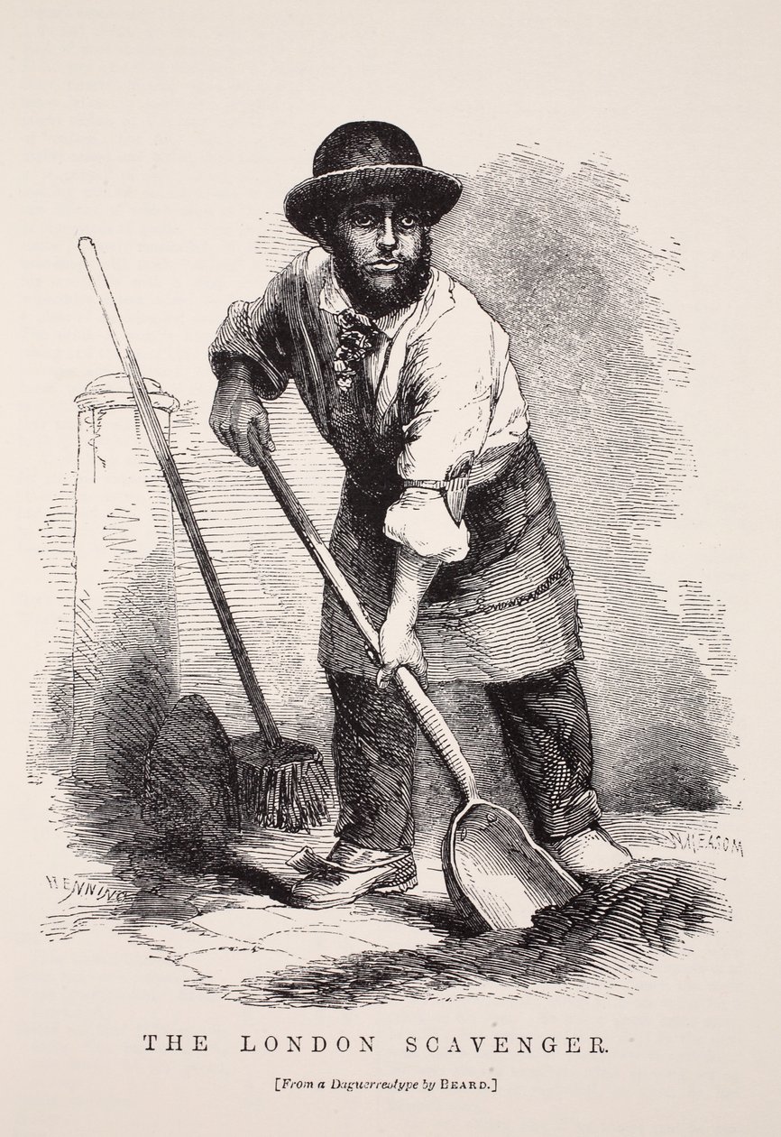 A London Scavenger, Richard Beard dagerrotípiája nyomán, illusztráció a London Labor és London Poor, Henry Mayhew, pub. 1862 alkotó: English School