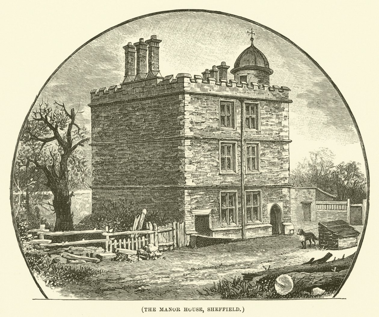 The Manor House, Sheffield (metszet) alkotó: English School