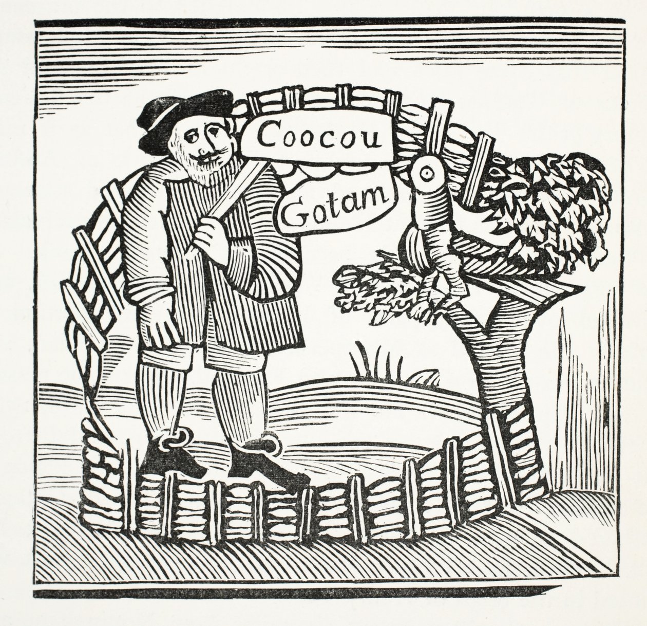 The Merry Tales of the Wise Men of Gotham, illusztráció a Chap-books of the Eightenth Century, John Ashton, pub. 1882 alkotó: English School