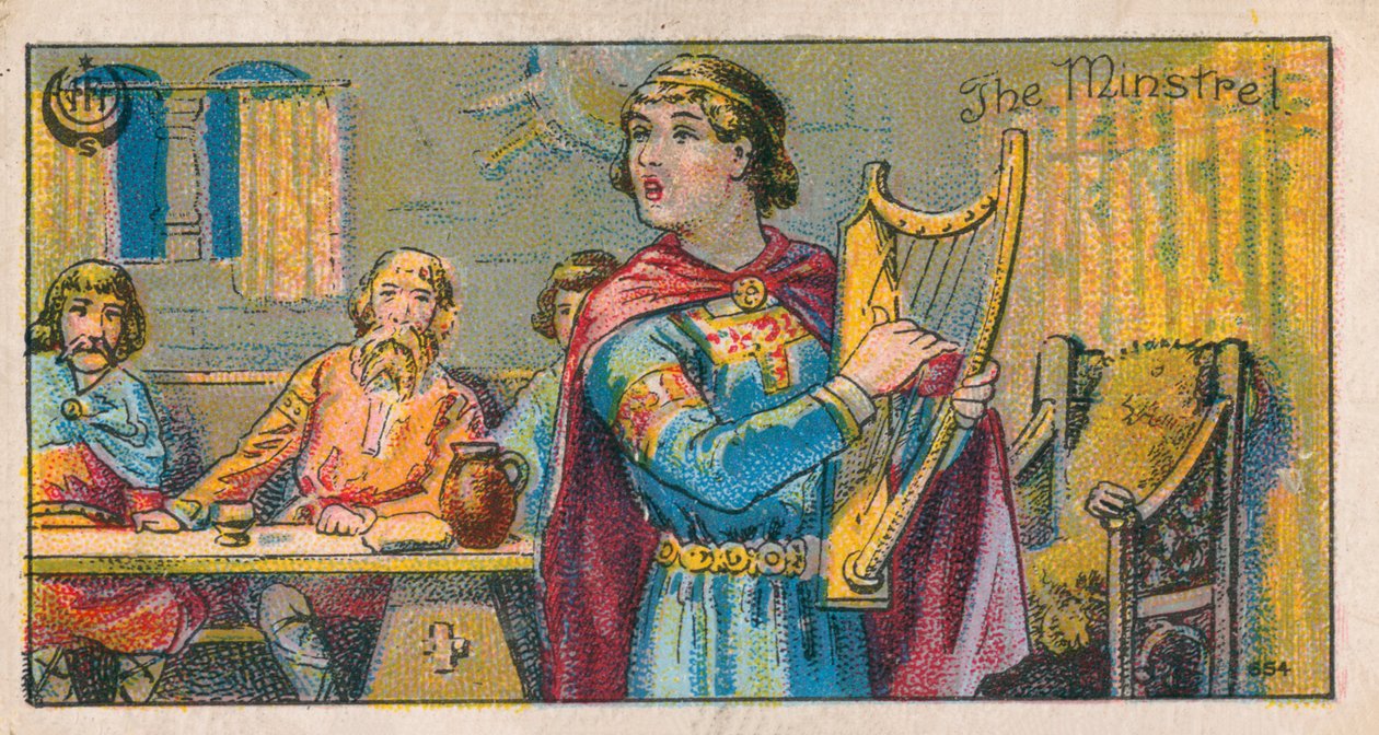 The Minstrel (kromolitho) alkotó: English School