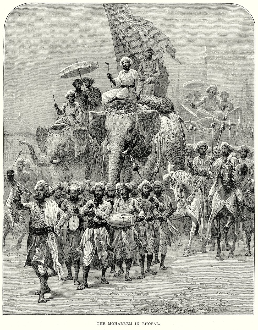 A Moharrem Bhopalban (metszet) alkotó: English School