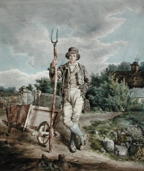 The Muck Spreader, 1830 körül (akvarell, papír) alkotó: English School