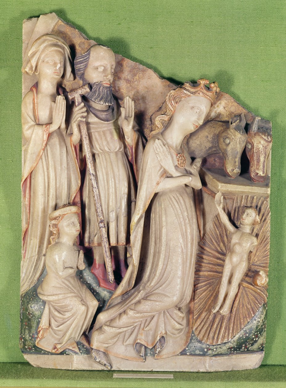 Születés, 1470-90 körül (alabástrom) alkotó: English School