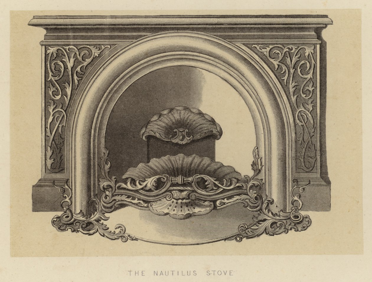 A Nautilus kályha (litográfia) alkotó: English School