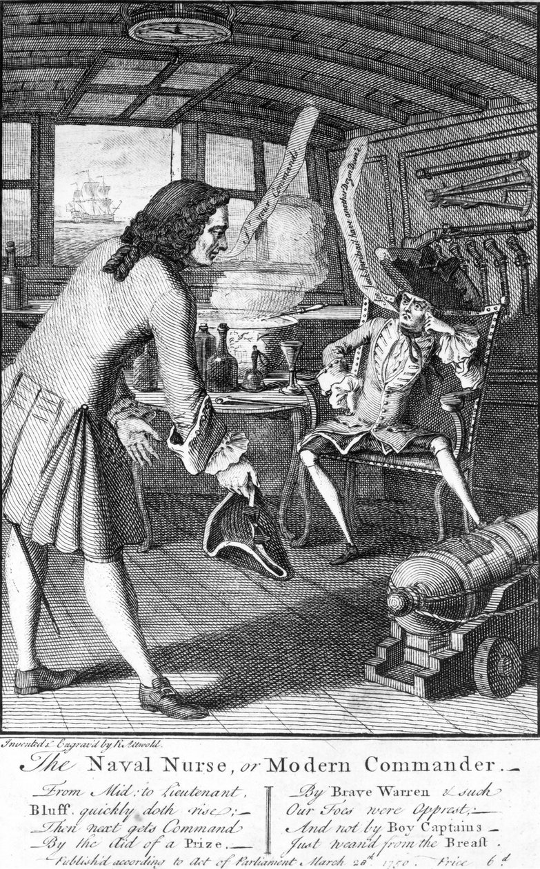 A haditengerészeti nővér, avagy modern parancsnok, 1750 alkotó: English School