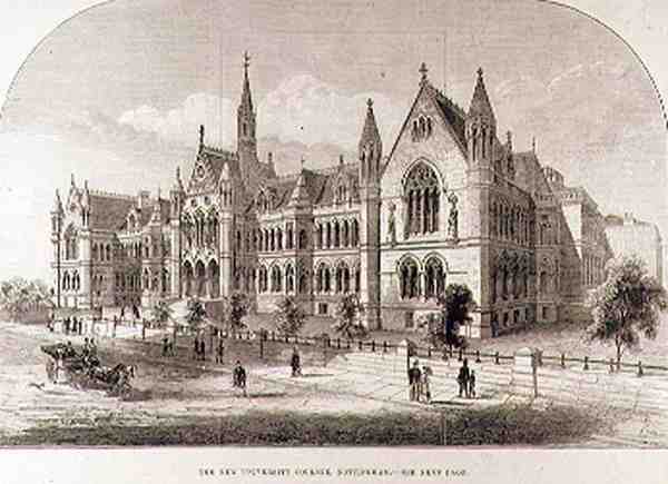The New University College, Nottingham, The Illustrated London News, 1881. február 7. alkotó: English School