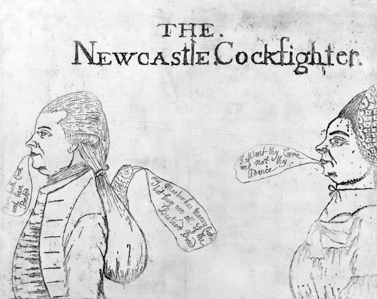 A Newcastle Cockfighter, 1750 körül alkotó: English School