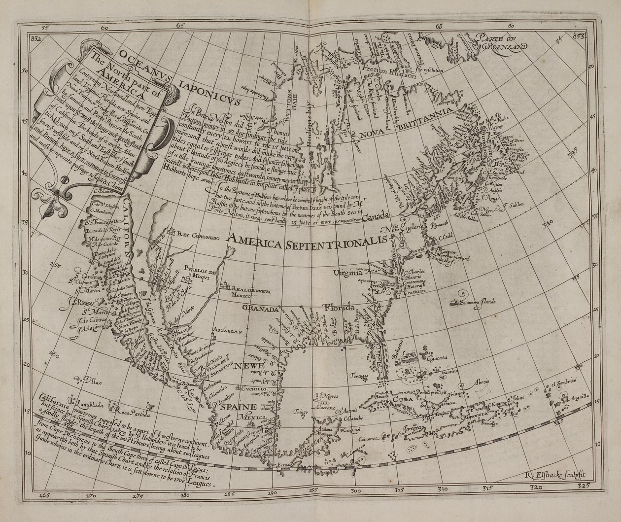 Amerika északi része: Új-Fundland, New England, Virginia…, Henry Briggs alkotó: English School