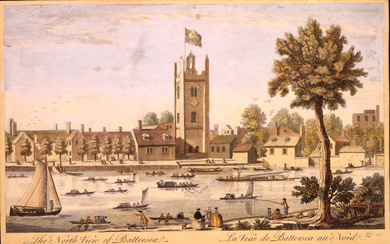 Battersea északi képe 1744 körül alkotó: English School