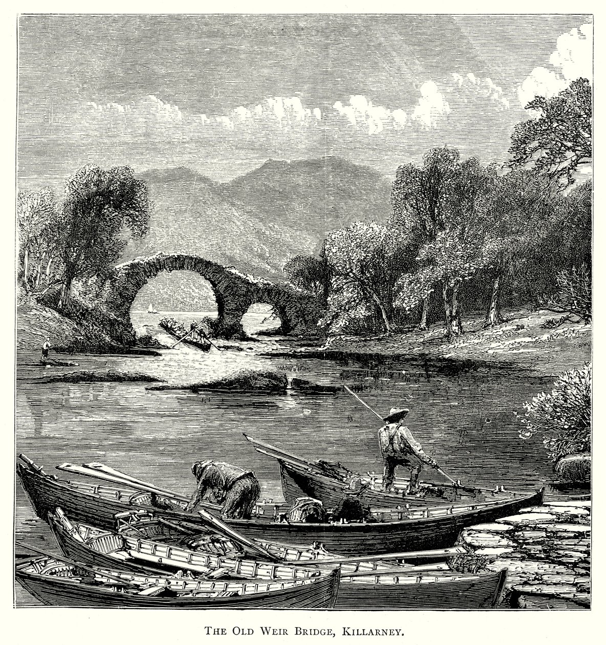 The Old Weir Bridge, Killarney (metszet) alkotó: English School