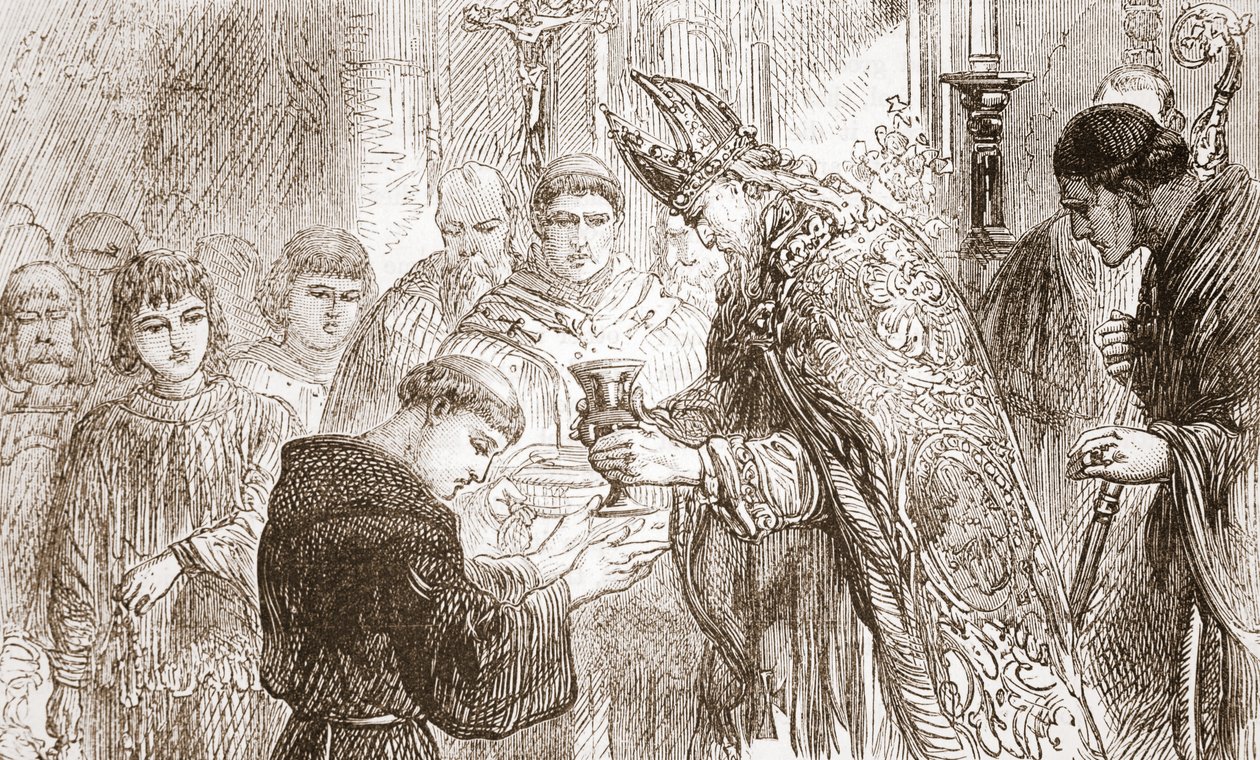 Luther pappá szentelése, illusztráció: James Aitken Wylie (1808-1890) A protestantizmus története című könyvéből, pub. 1878 alkotó: English School