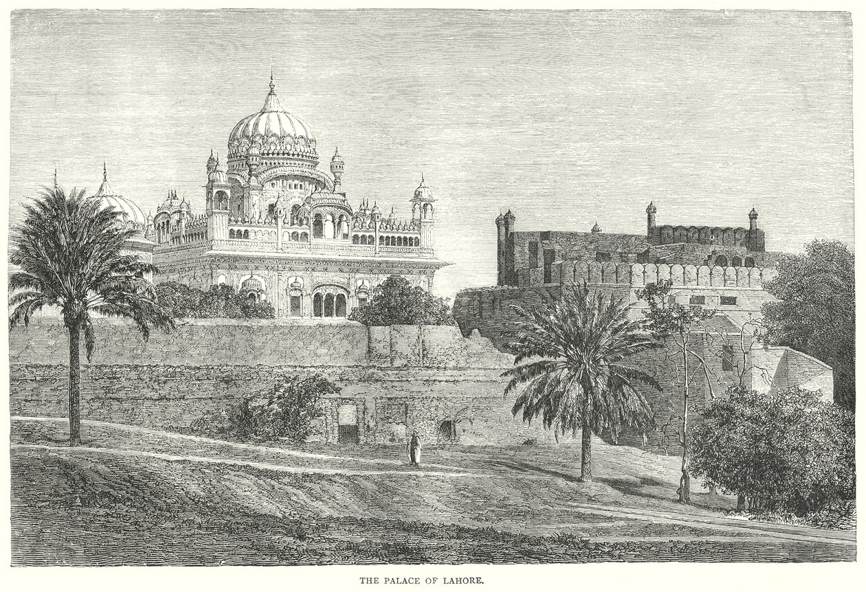 A Lahore-i palota (metszet) alkotó: English School