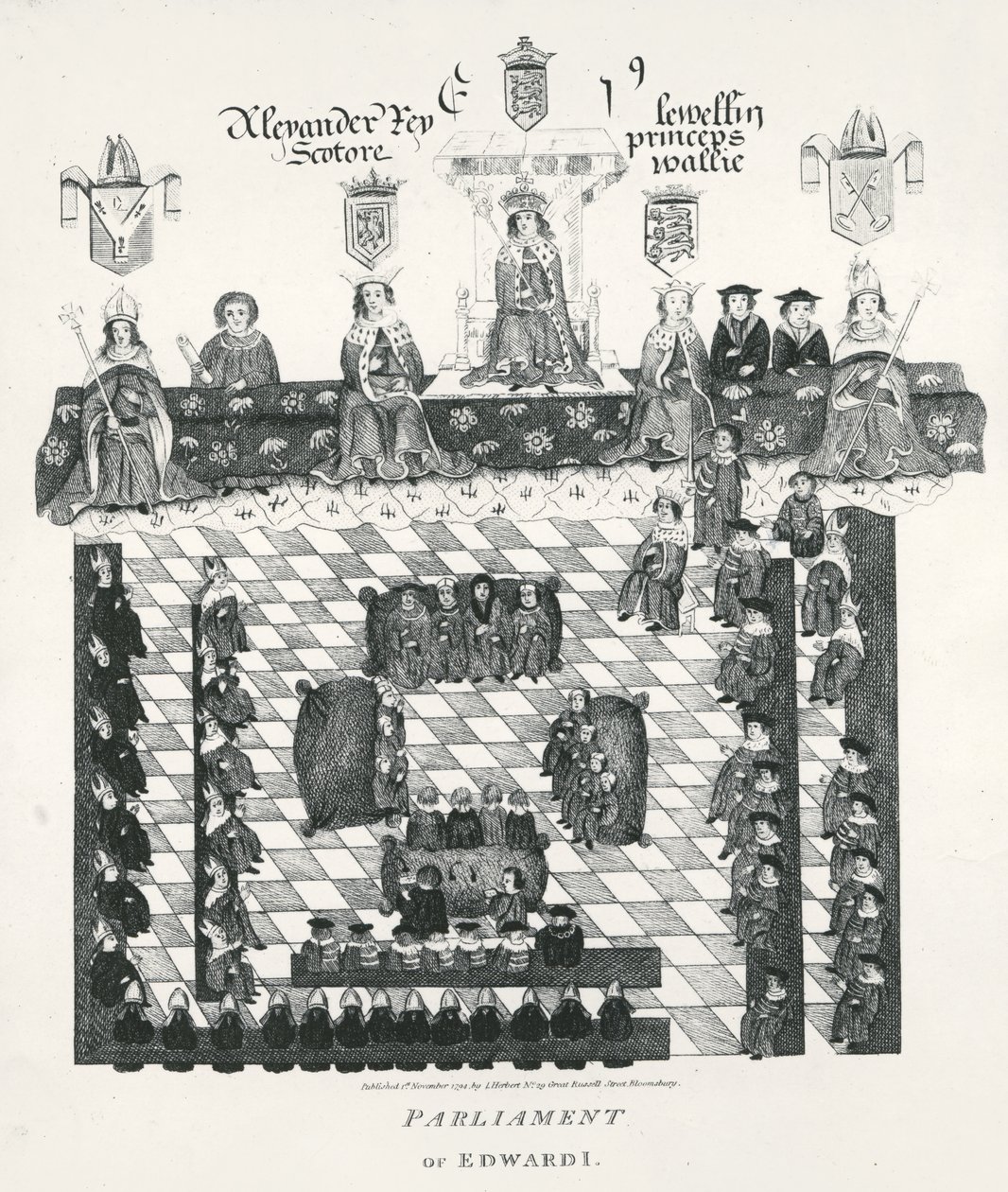 I. Edward parlamentje (1239-1307) másolata Wriothesley 1523 körüli kéziratából, pub. 1794-ben alkotó: English School