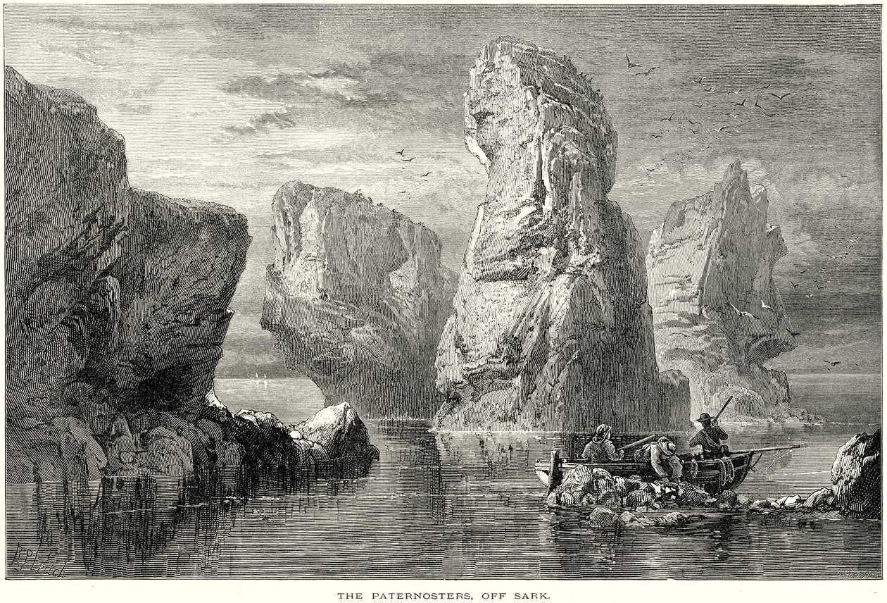 A Paternosters, Sark partjainál (metszet) alkotó: English School