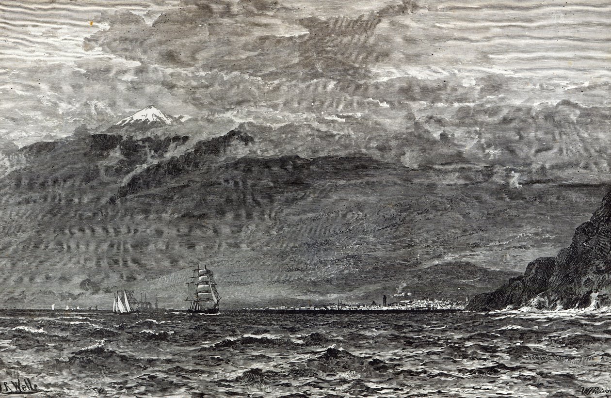 Tenerife csúcsa, Santa Cruz, a Szabadidő órából, 1888 alkotó: English School