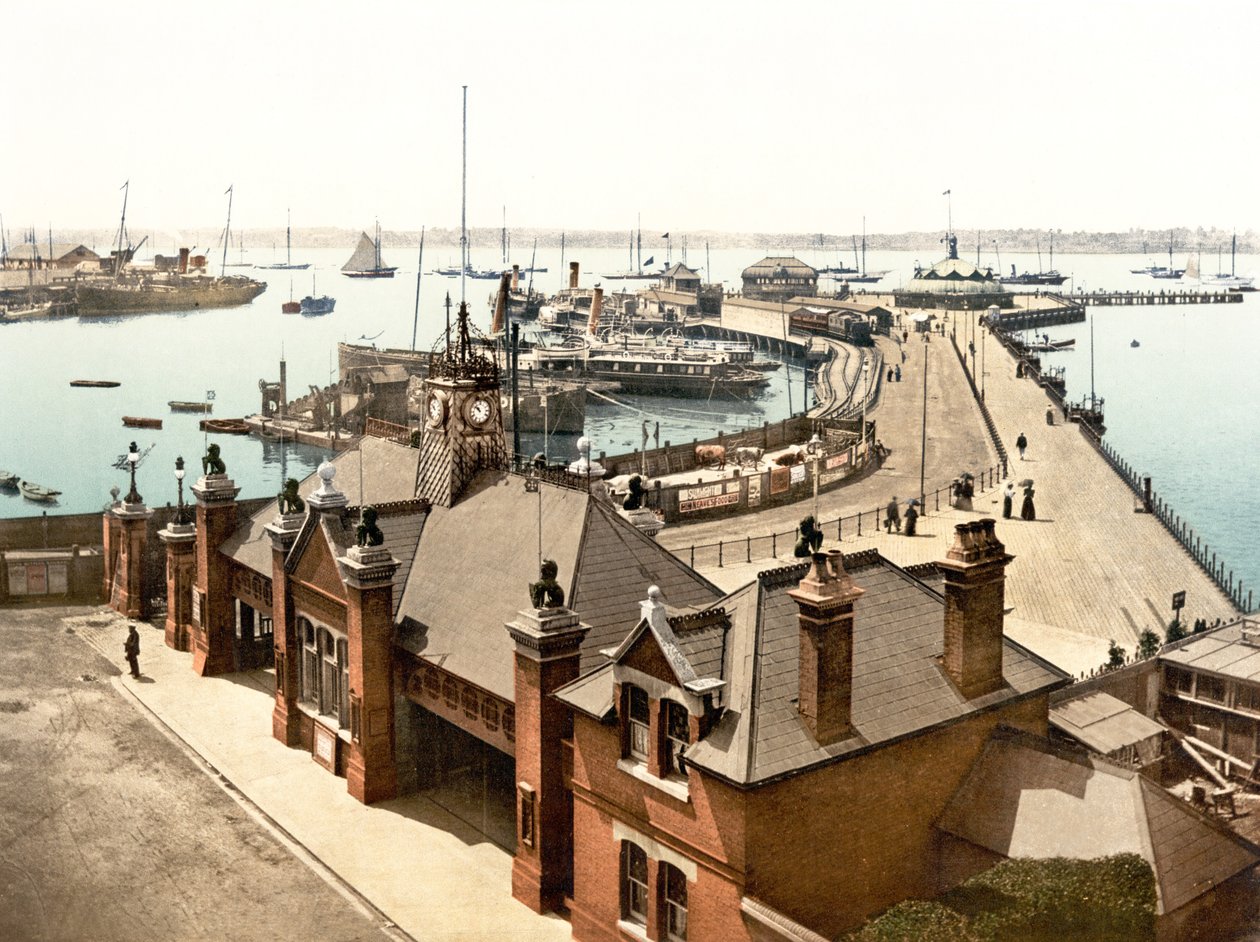 The Pier, Southampton (kézzel színezett fotó) alkotó: English School