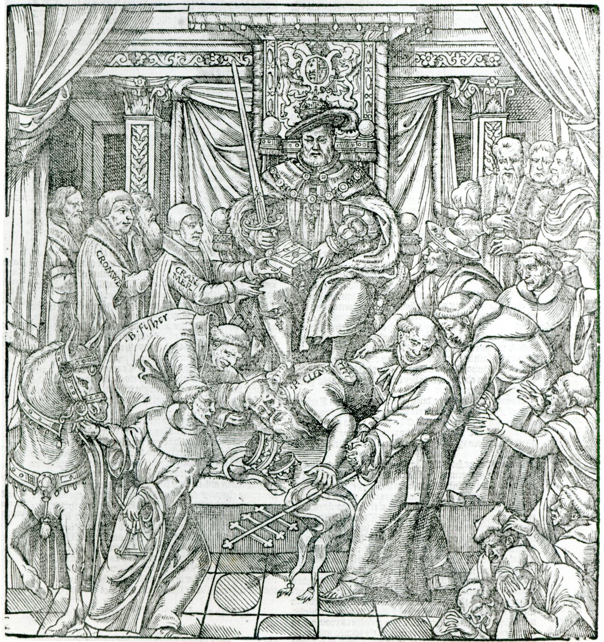 Henrik király által elnyomott pápát, 1534 alkotó: English School