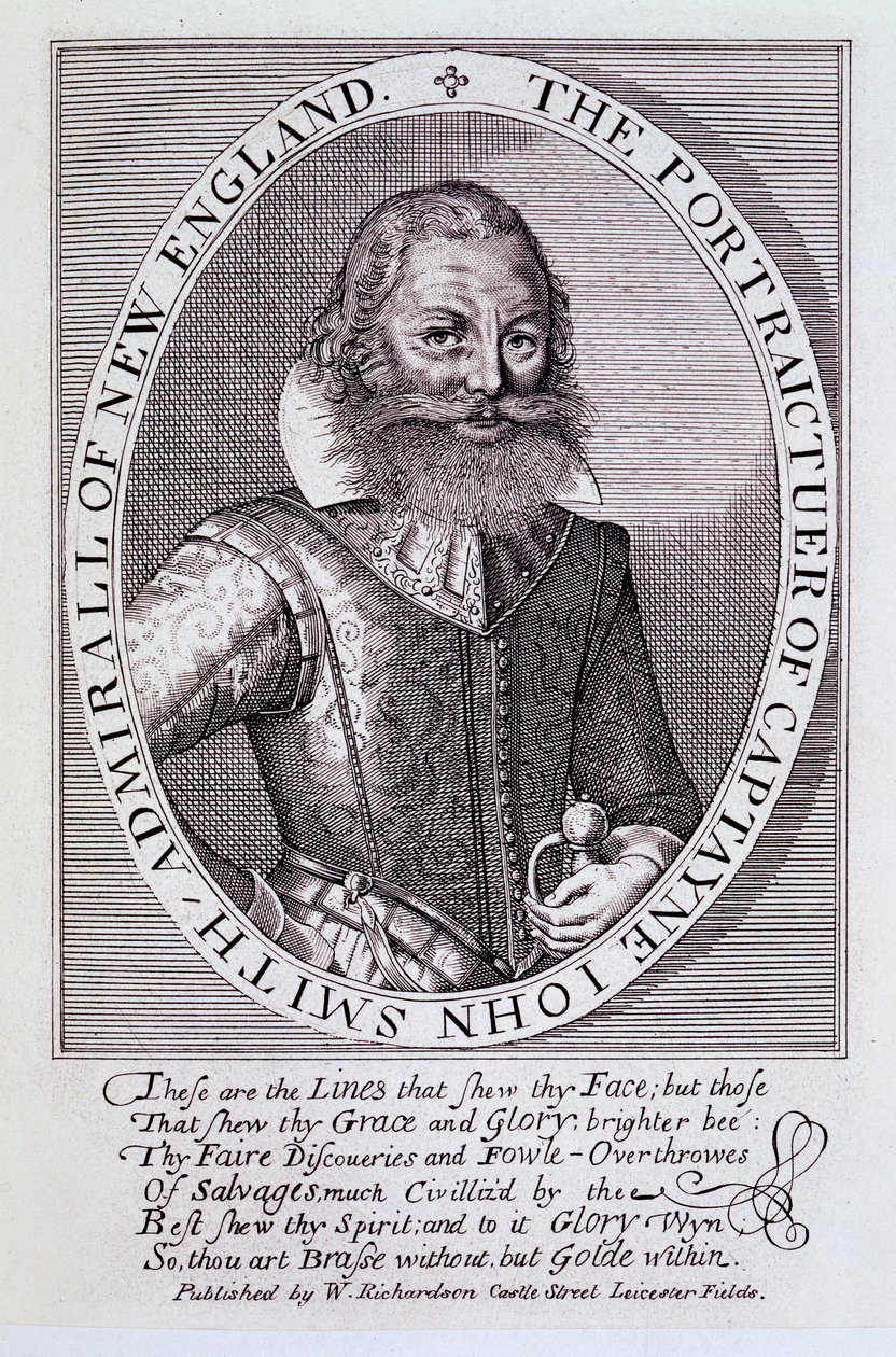 John Smith kapitány, New England admirálisának portréja alkotó: English School